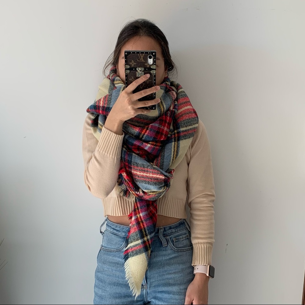 ASOS Large Plaid Square Blanket Scarf